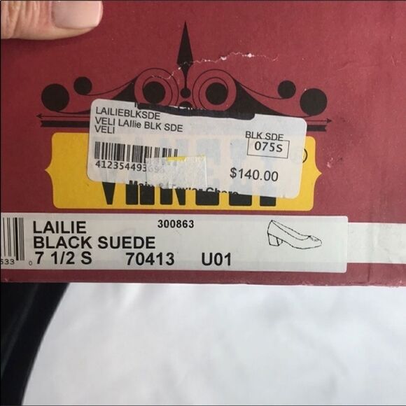 VANELI BLACK SUEDE SHOES WOOL PRETTY CIRCL… - Picture 6 of 6